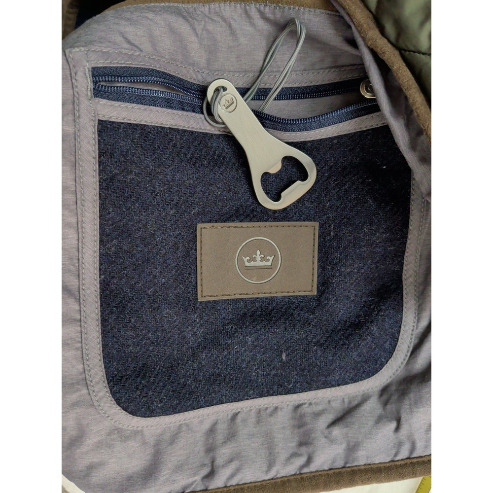 Peter Millar Essex Quilted Travel Vest Olive Green - Picture 7 of 9
